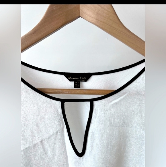 Flowy Top - Massimo Dutti (Size S - White) Silk - Picture 2 of 3